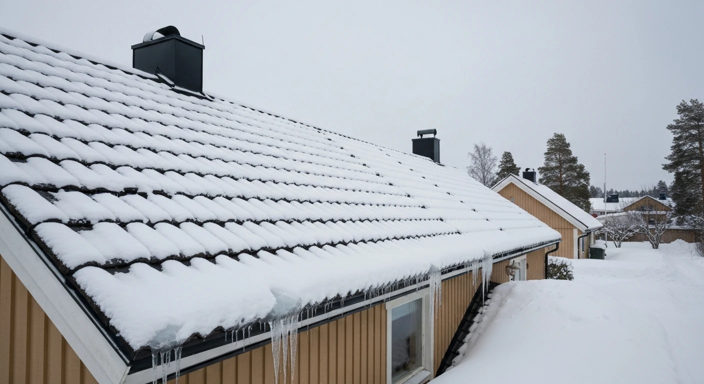 Hur mycket snö tål taket — snöskotta och dimensionerande snölast