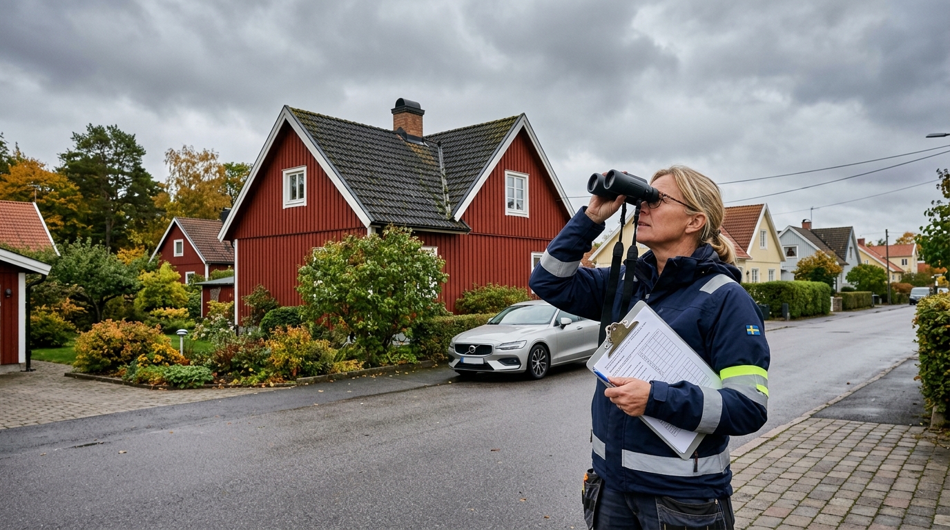 Takinspektion på villa i Göteborg