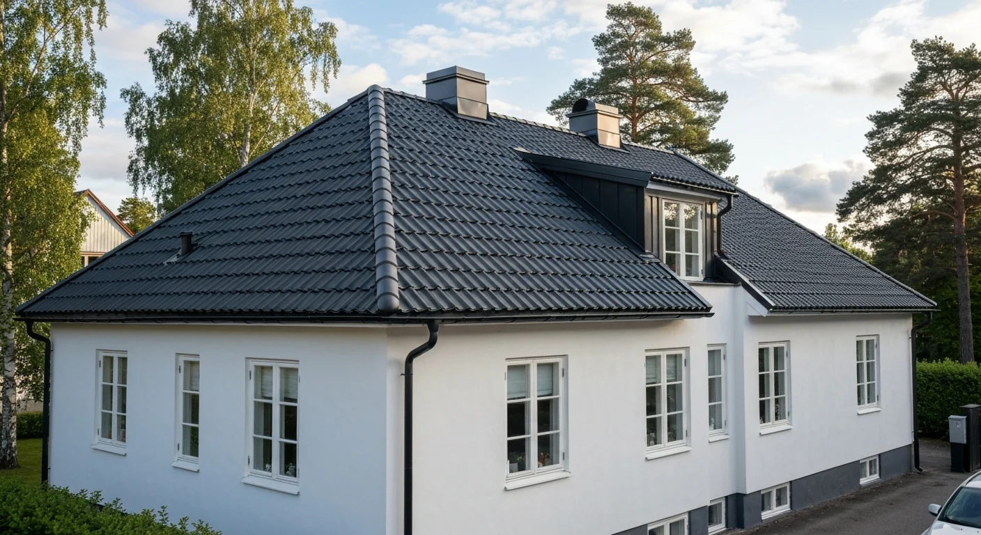 Efter – Villa i Mölndal – komplett takbyte med betongpannor