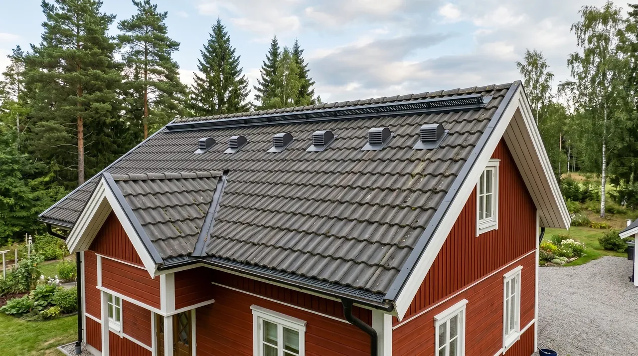 Villa i Mölndal – svalare vind med ny takventilation