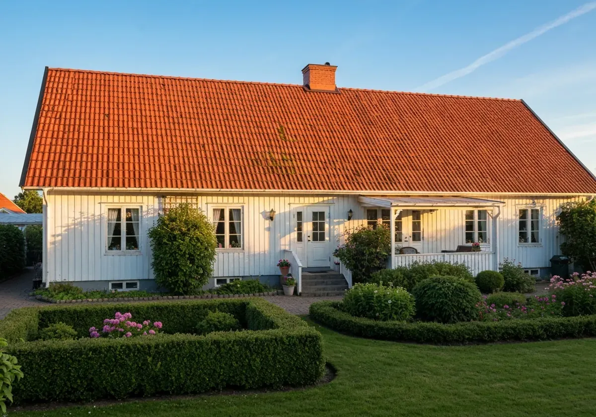 Nymålat tak i Falköping efter professionell behandling